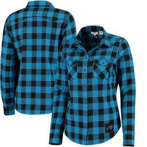 Carolina Panthers Flannel Button Down NWOT